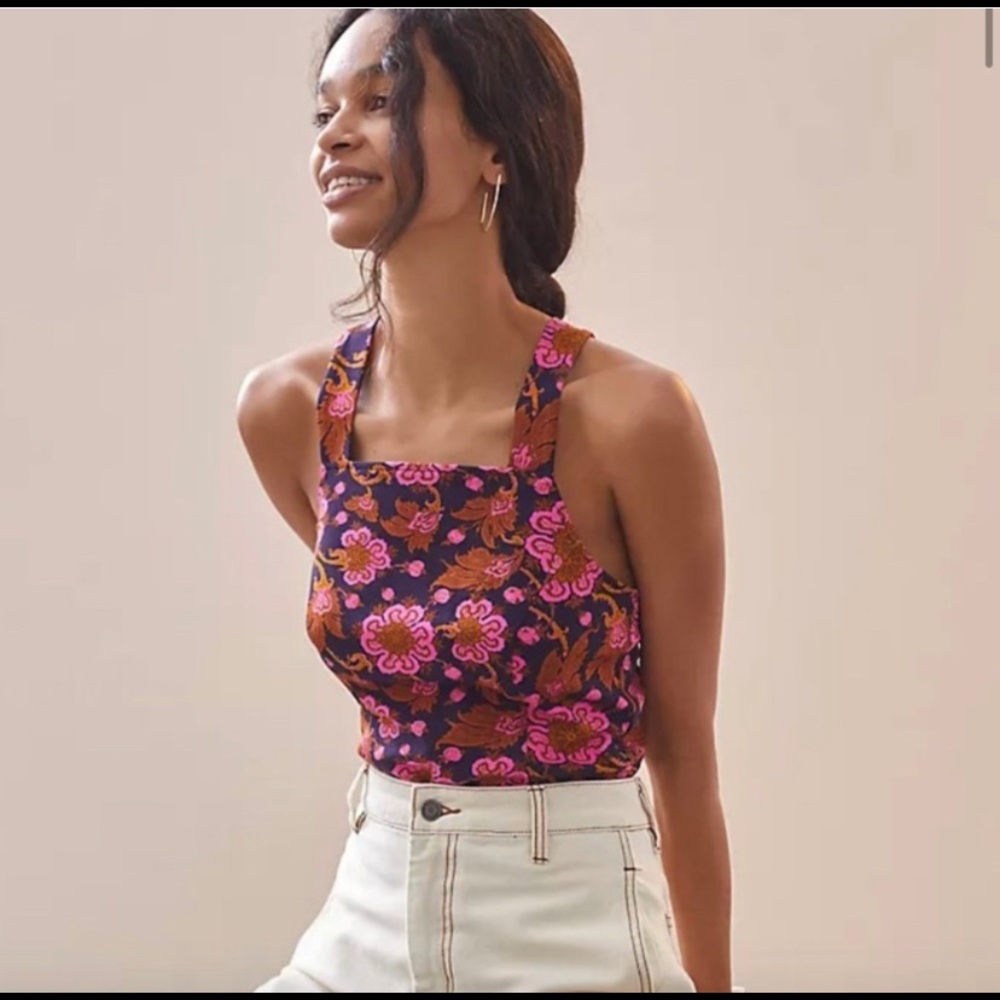 Anthropologie Cross Back Tank Top